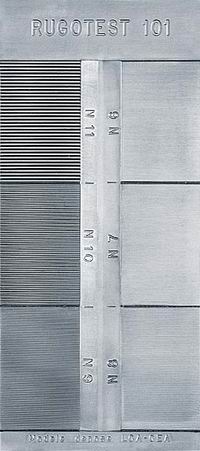 A set of roughness comparison samples for individual metal working methods according to ISO roughness parameters