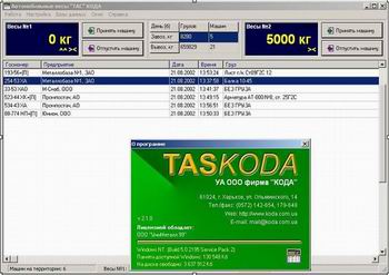 Software TASKODA for weighbridges