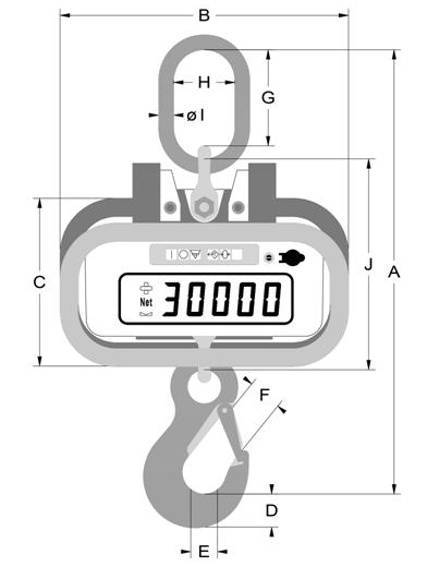 Overall dimensions of scales LK / LKe