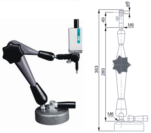 Measuring tripod INTERAPID with suction cup