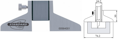 Foot with stop for measuring depth, type 00564001. <br> <b> Compatible only with models with a measuring range of 150 mm </b>