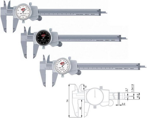 Dial calipers