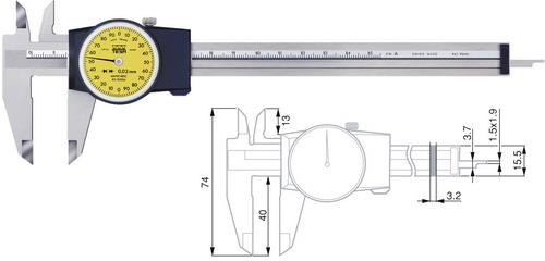 Dial calipers CCMA-P series