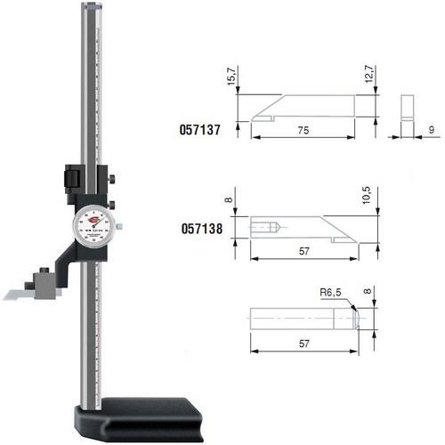 Vertical length gauges and shankenders STANDARD GAGE (scribing gauges)